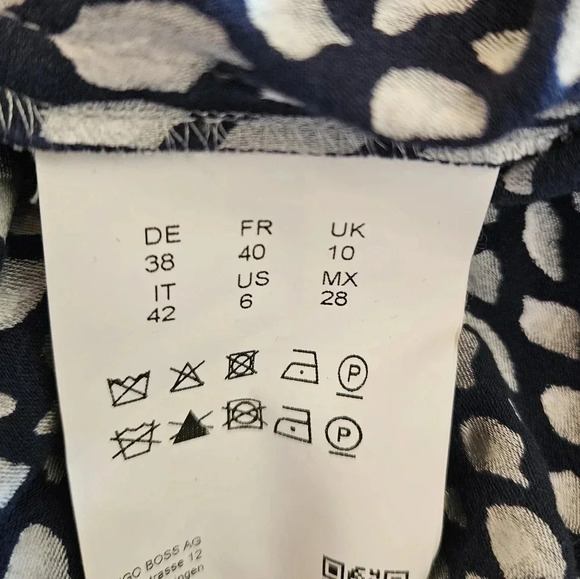 Hugo Boss Women's Printed Cotton Blended Sleeveless Mini Classy Mini Dress Sz 6. - Picture 15 of 16